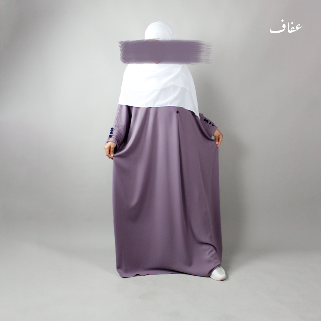 عباءة عفاف ـ تصميم  سلسبيل - ثوب ريحانة  