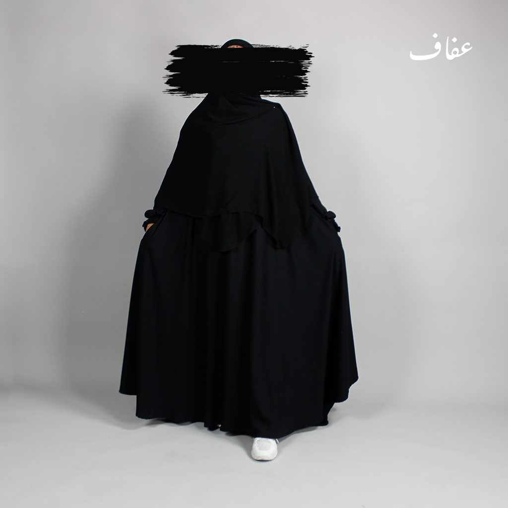 عباءة عفاف- تصميم ملاك- ثوب ريحانة